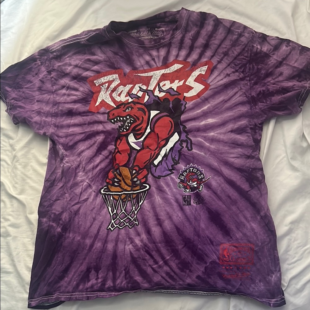 Mitchell & Ness Purple Tie-Dye Tee